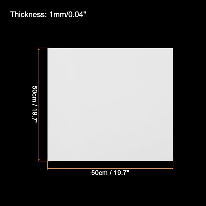 MECCANIXITY EVA Foam Sheets White 19.7 Inch x 19.7 Inch 1mm Thick Crafts Foam