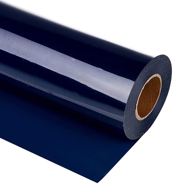 guangyintong Heat Transfer Vinyl Navy Blue HTV Rolls, Matte Surface PVC HTV
