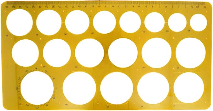 Utoolmart Geometric Drawing Template Measuring Ruler 30cm