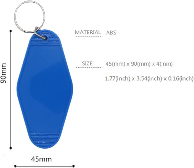 10pcs Blank Hotel Keychains Bulk Vintage Motel Keychain Vinyl HTV printing