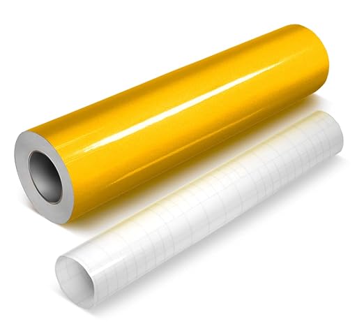 VViViD DECO65 Reflective Yellow Gold Permanent Adhesive Craft 12" x 4ft Vinyl