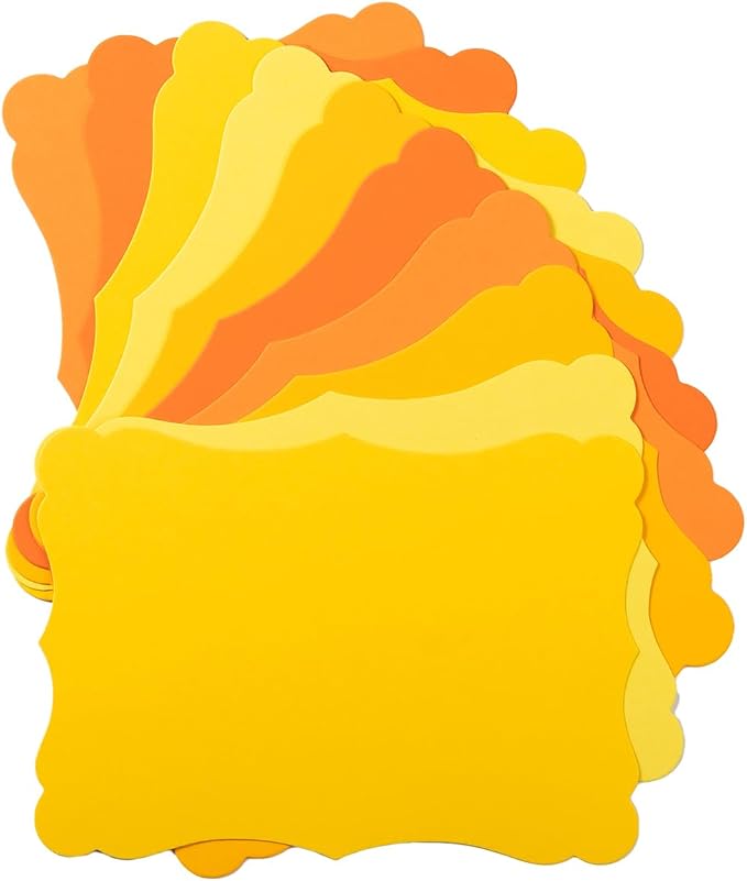 50 Pack Blank Kraft Greeting Cards, 5 Colors, 5x7IN | Thick Cardstock Paper