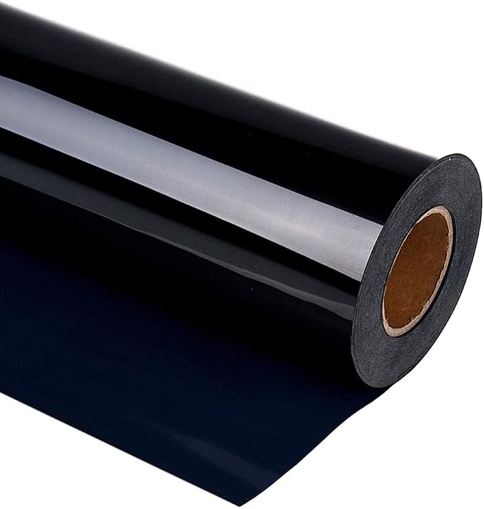 guangyintong Heat Transfer Vinyl Black HTV Rolls, Matte Surface PVC Material