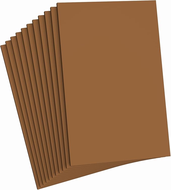 Do²ping Brown Foam Sheets Crafts, 8.5x5.5 Inch Eva Craft Foam Paper