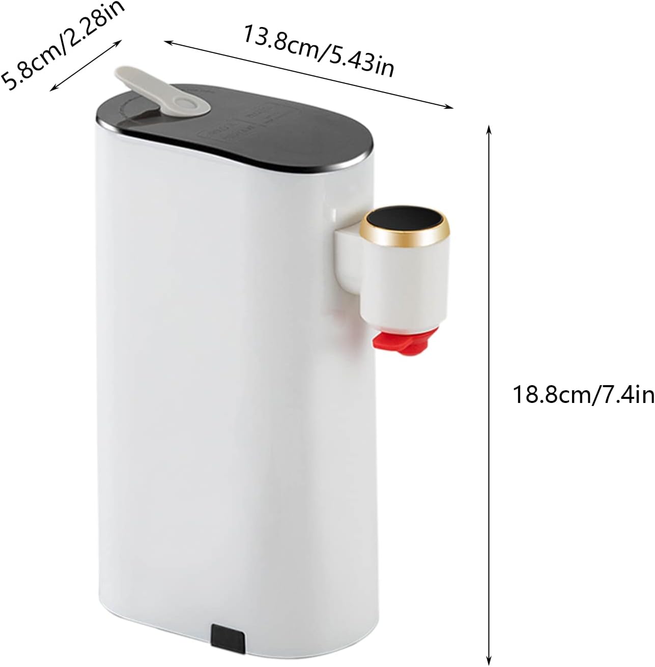 Mini Instant Hot Water Dispenser, 1500W Countertop Portable Mineral/Bottled Water Dispenser, 3s Quick Heating Water Warmer, 5 Temperatures Choices, for Travel Hotel Office