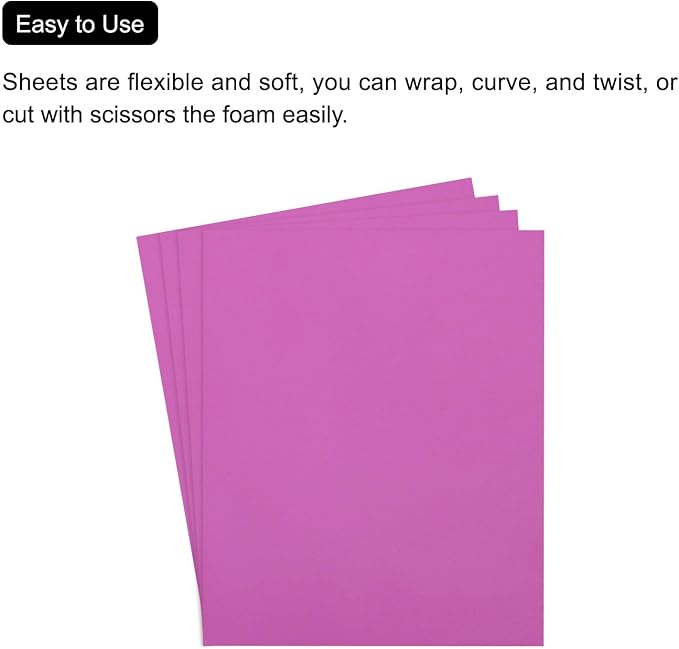 MECCANIXITY EVA Foam Sheets Rose 35.4 Inch x 19.7 Inch 2mm Thick Crafts Foam