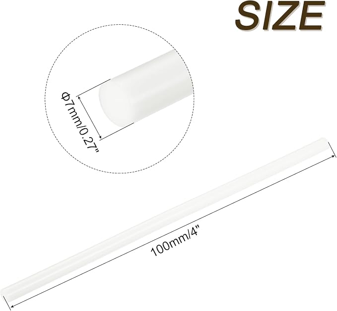 uxcell Mini Hot Glue Sticks for Glue Gun 7mm x 100mm Cream White 12pcs