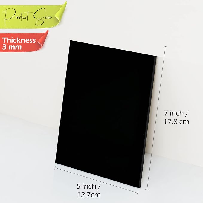 10 Pack Black Acrylic Sign Blanks