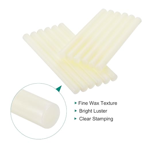 MECCANIXITY 12 Pcs Translucent Cylinder Sealing Wax Stick Glue Gun Wax Seal Rod