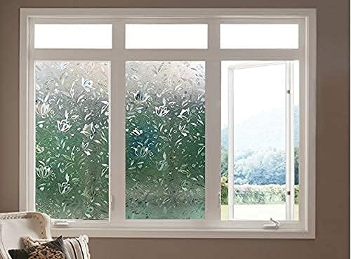 Window Film Privacy Stained Glass Frosted Decoration Static Cling Removable