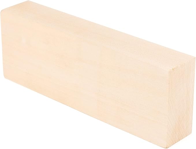 SOUJAP 2 Pack 10 x 3.5 x 1.7 Inch Basswood Carving Blocks, Unfinished Wood