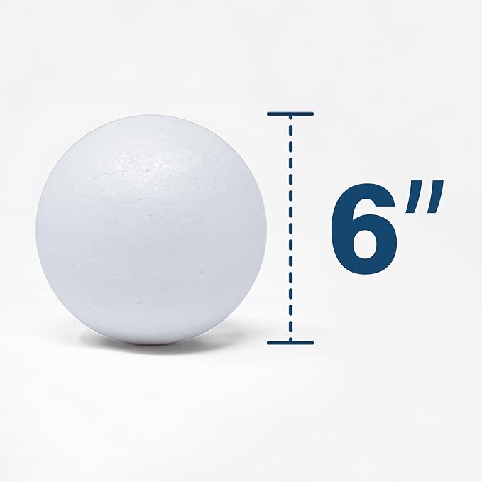 Evershine 4 Pack 6 Inch Craft Foam Ball