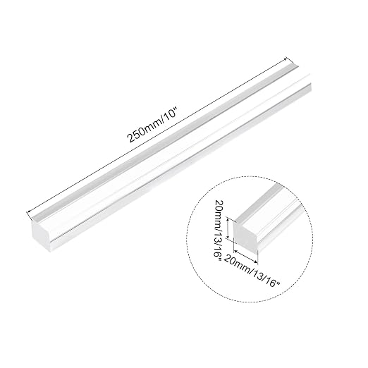 MECCANIXITY 1pcs Acrylic Square Rods 13/16" x 10" Clear Acrylic Dowel Rods