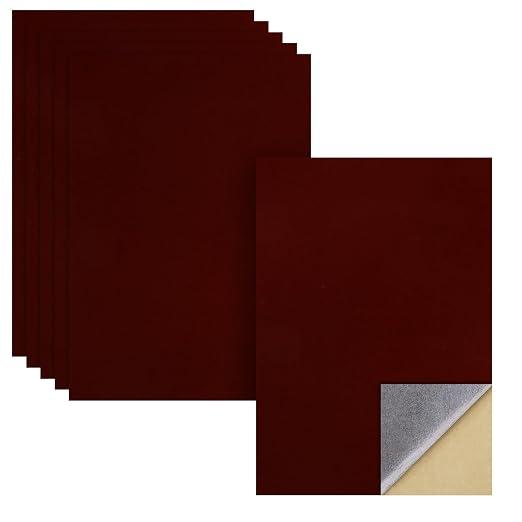 Biaungdo Self Adhesive Felt Sheets, Dark Brown, 8 x 12 Inch | A4 Size, Felts