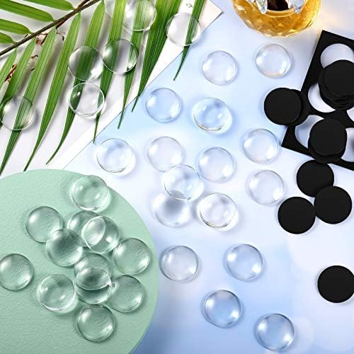 Weewooday 72 Pieces Round 1 Inch Glass Magnets Craft
