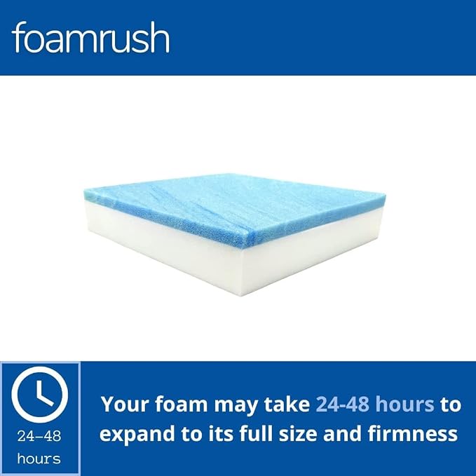 FoamRush 11" x 36" x 36" Gel Memory Foam Upholstery Square Cushion Medium Firm