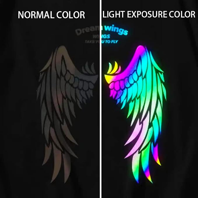 Reflective Heat Transfer Vinyl Reflective Rainbow HTV Vinyl Rolls 12inch x