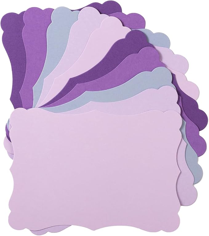 50 Pack Blank Kraft Greeting Cards, 5 Colors, 5x7IN | Thick Cardstock Paper