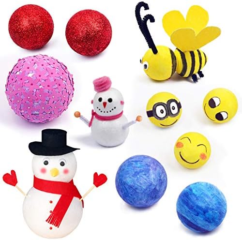Crafare 2 Inch Foam Balls for Crafts White Polystyrene Craft Foam Balls 32Pack