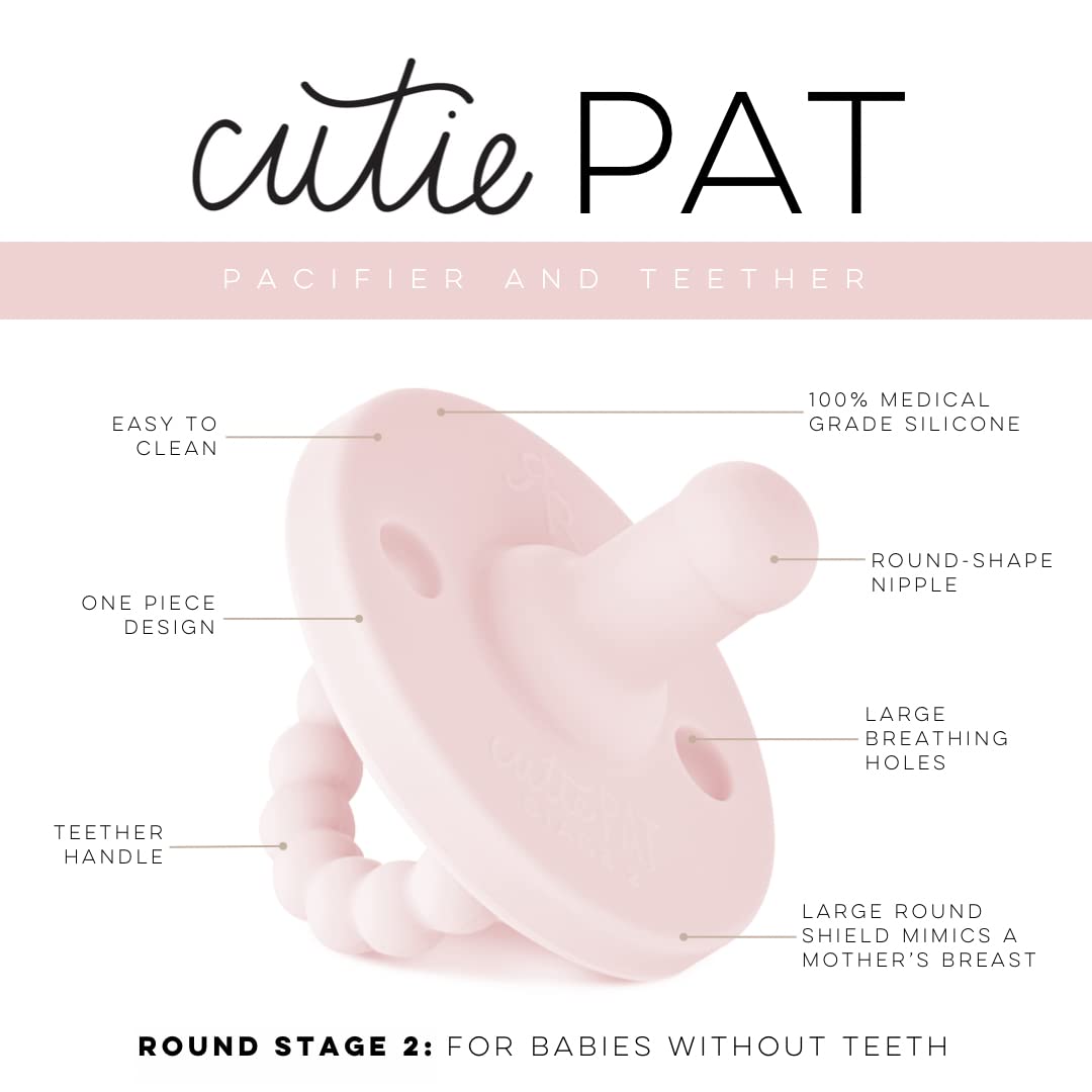 Ryan & Rose Cutie PAT Pacifier Teether (Stage 2, Pink)