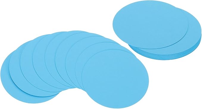 PATIKIL 5inch Circle Card Stock, Sky Blue