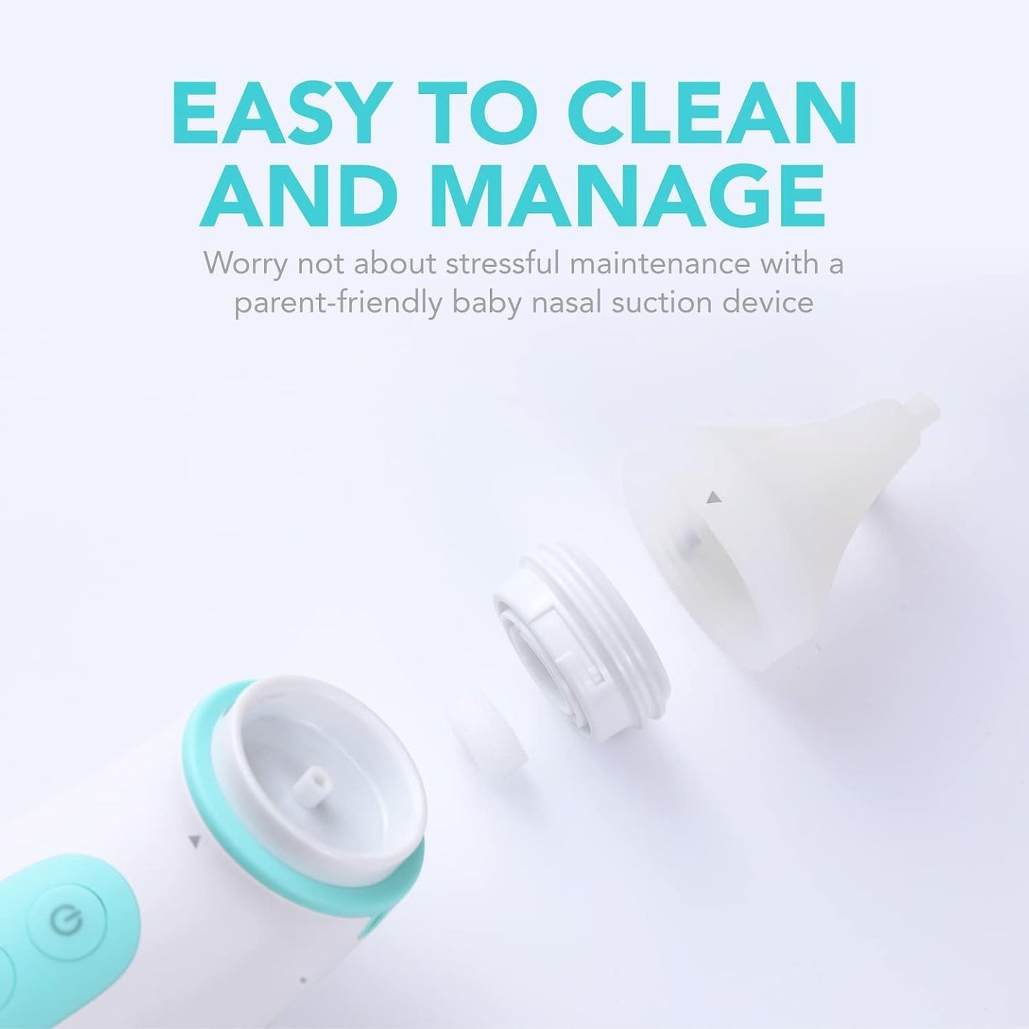 Electric Baby Nasal Aspirator - Nose Sucker Machine for Newborn Infants Toddlers Kids Adults - Automatic Booger Snot Vacuum Cleaner with Adjustable Suction Levels for Mucus Removal