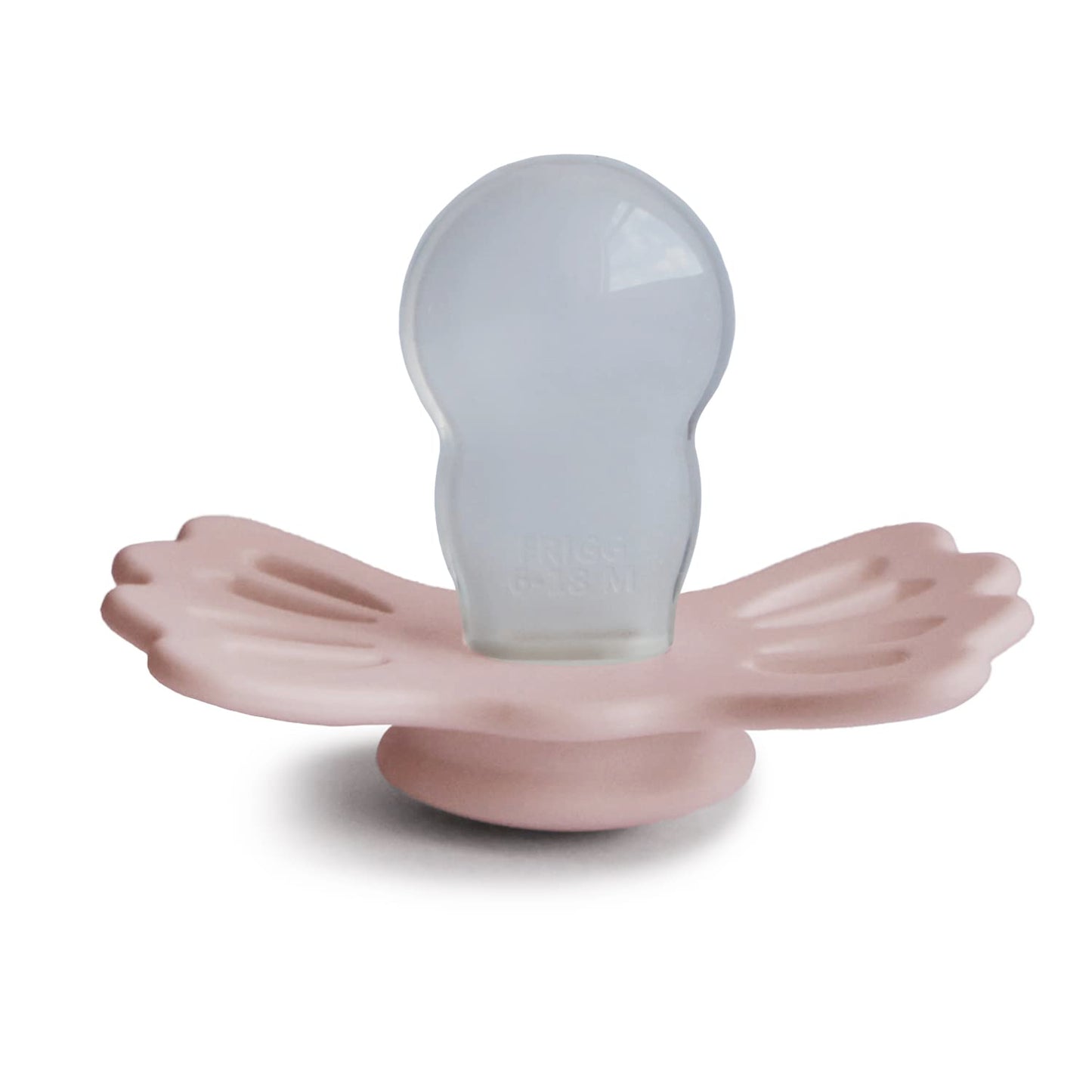 FRIGG Lucky Symmetrical SilkySoft Silicone Baby Pacifier | Made in Denmark | BPA-Free (Cream/Blush, 6-18 Months)