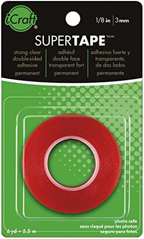 iCraft SuperTape Strong Double Sided Permanent Double-sided Adhesive 1/8" x 6