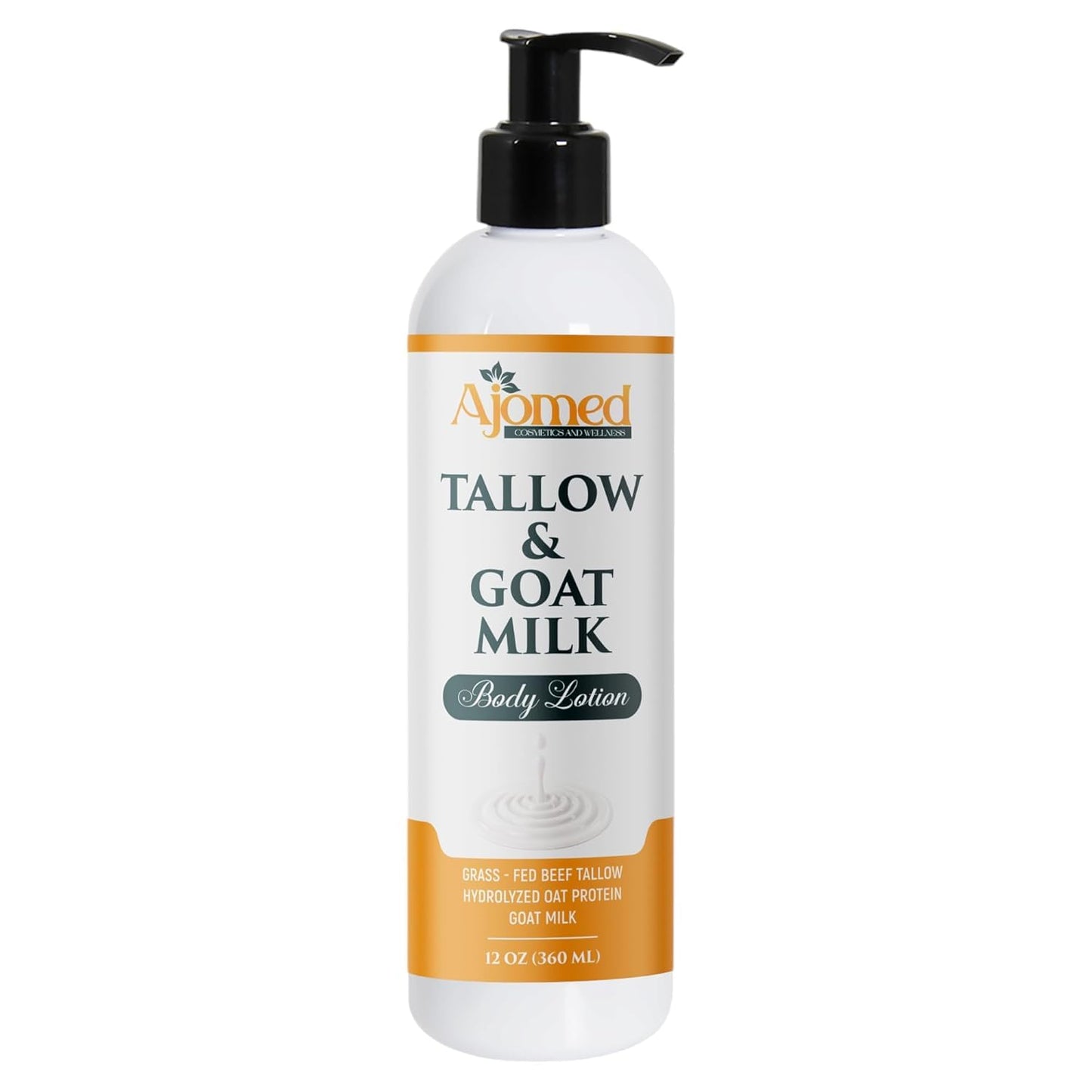 Tallow & Goat Milk Body Lotion for Sensitive Skin, Organic moisturizing Lotion - Soothes Dry skin, Goat Milk face and body Moisturizer - Handmade Tallow for skin cream (12 OZ, Christmas Wish)
