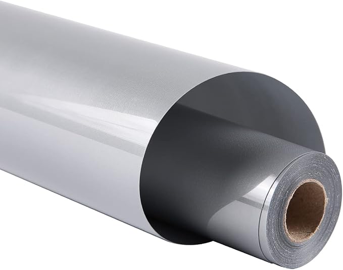 Guangyintong Silver Heat Transfer Vinyl HTV Rolls, Glossy Surface