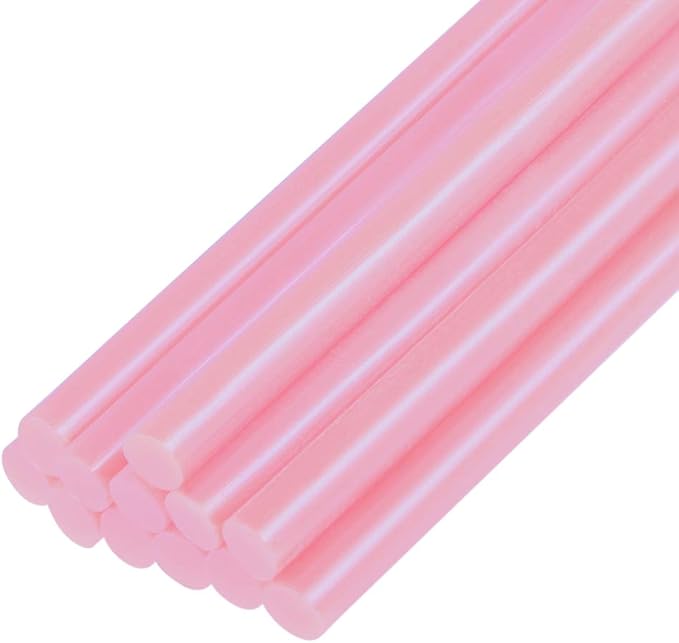 uxcell Mini Hot Glue Sticks for Glue Gun 7mm x 100mm Pink 12pcs