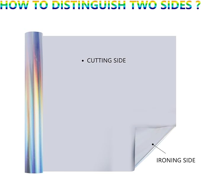 guangyintong Soft Metal Heat Transfer Vinyl Rainbow HTV Rolls, HTV Vinyl