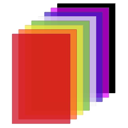 8 Pack Colored Acrylic Sheets 8 x 12 Inch, 1/8 Inch Thick, 8 Colors |