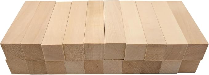 20PCS Basswood Carving Blocks, Whittling Wood Carving Kit, Unfinished Wooden