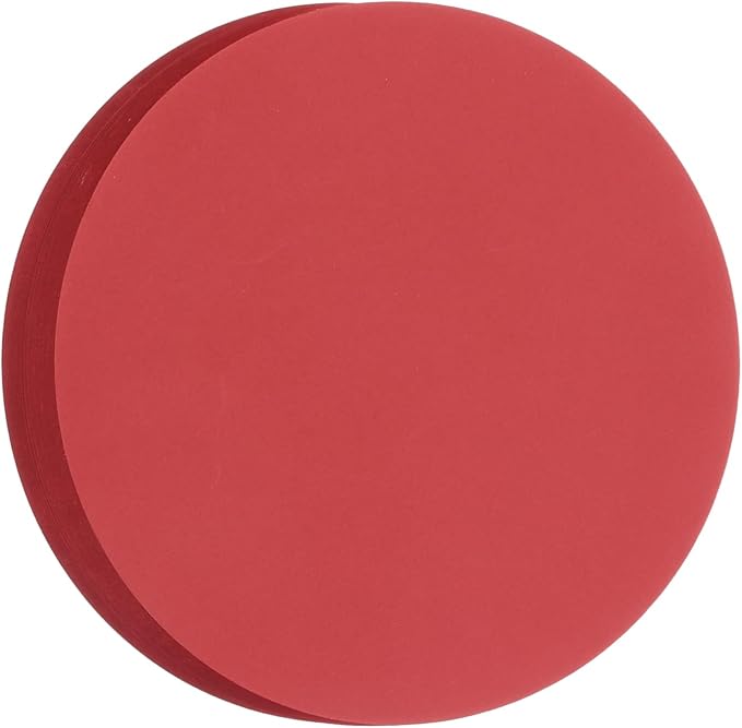 MECCANIXITY 60 PCS Red Circle Cutouts Paper, 6 Inch Round Cutouts 200gsm/75lb