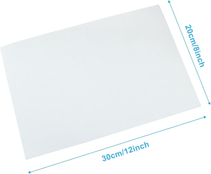 6 Pcs, 8 x 12 Inch White Felt Sheets, 2mm Thick | Felt Fabric