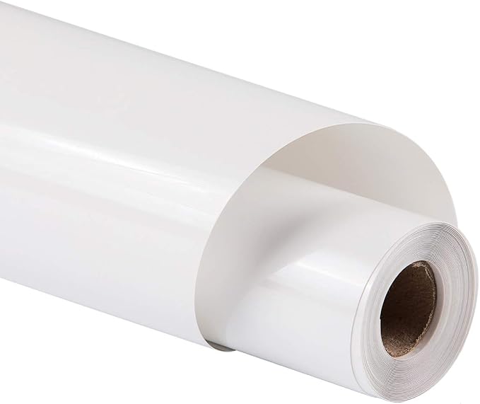 guangyintong Heat Transfer Vinyl White HTV Rolls, Glossy Surface White HTV Vinyl