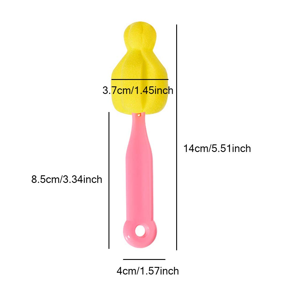 PayPie 14 Pack Bottle Nipple Cleaner Sponge Brush for Standard Nipples Scrubber
