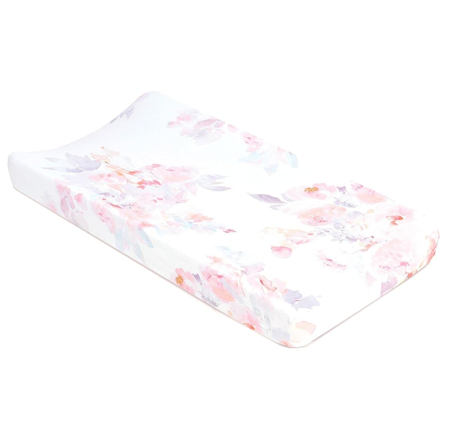 Oilo Changing Pad Cover, Breathable 100% Turkish Cotton Fitted Jersey, 300 Thread Count, Machine Washable, Fits Standard Changing Pads (32" x 16"), Girl, Boy, & Neutral Nursery Design, Prim