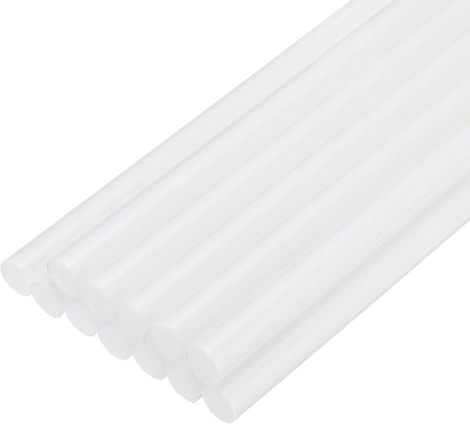 uxcell Mini Hot Glue Sticks for Glue Gun 11mm x 200mm White 12pcs