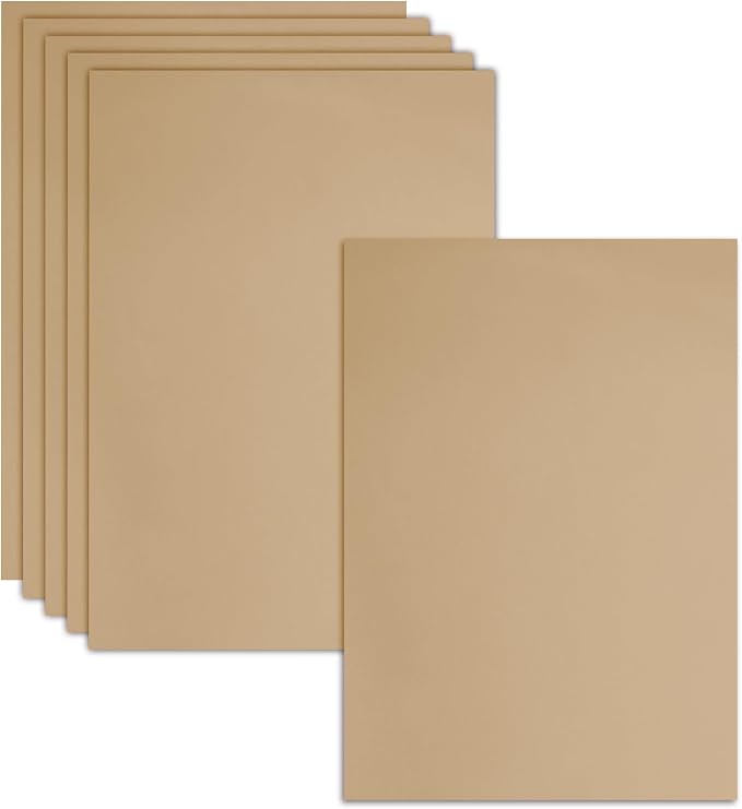 Biaungdo 6 Pcs Felt Fabric Sheets, Light Yellow Square Felt Sheets, 8 x 12 Inch