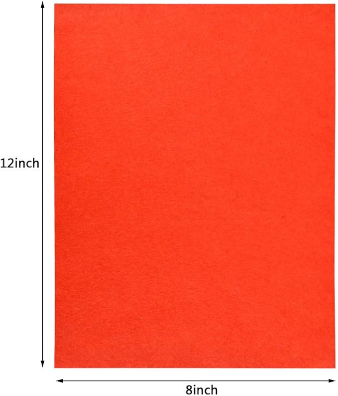 BUYGOO 60Pcs Stiff Felt Fabric Sheets, 8 x 12 inches Craft Felt Sheets Assorted
