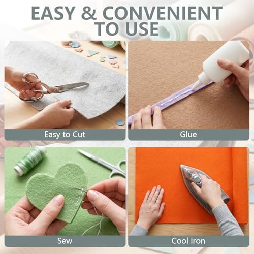 Dark Gray Felt Fabric 36'' X 36'', 1.4mm Large Felt Sheets Soft Durable Crafts