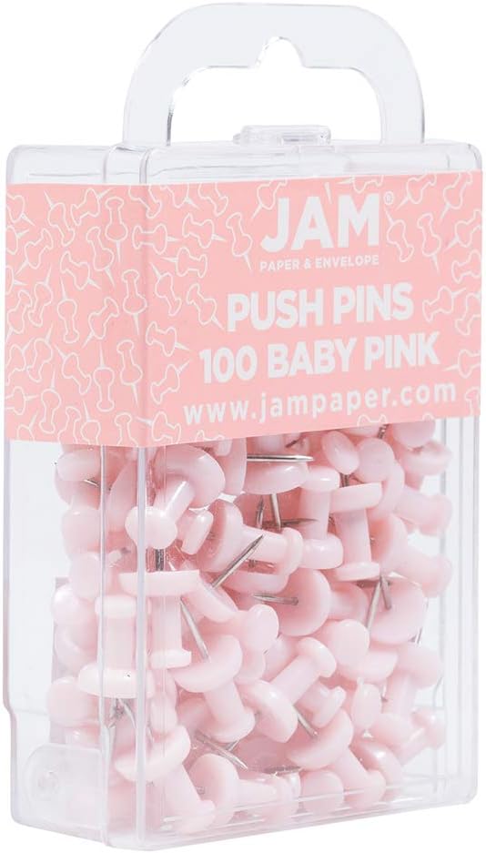 JAM PAPER Colorful Push Pins