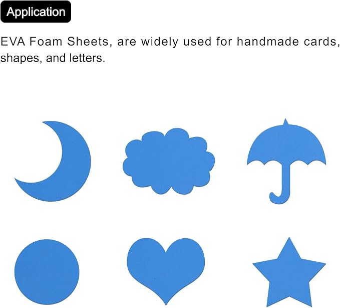 MECCANIXITY EVA Foam Sheets Blue 7.6 Inch x 5.9 Inch 1.5mm Thickness