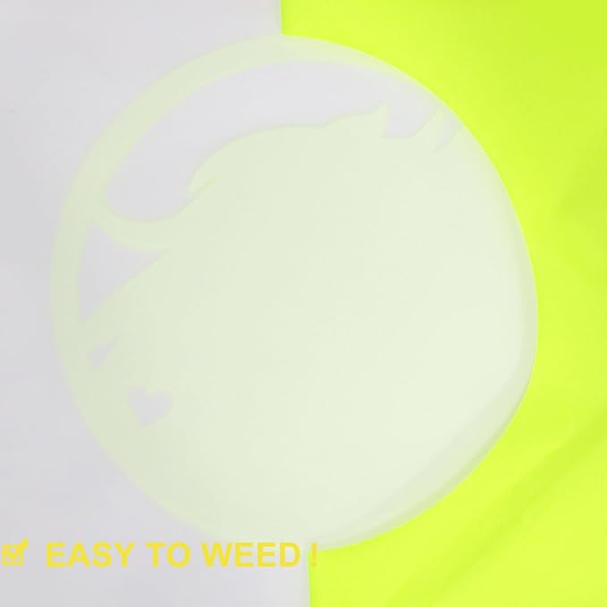 FUNKAKA Fluorescent Yellow HTV Heat Transfer Vinyl Rolls