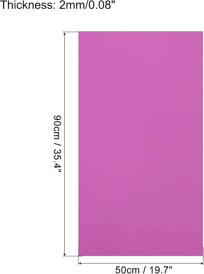 MECCANIXITY EVA Foam Sheets Rose 35.4 Inch x 19.7 Inch 2mm Thick Crafts Foam