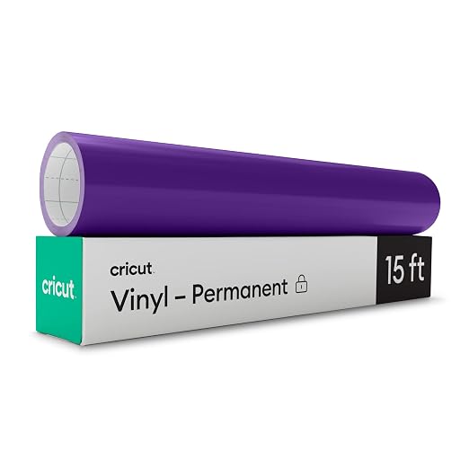 Cricut Premium Permanent Vinyl Roll, Dishwasher-Safe & Fade-Proof, Compatible