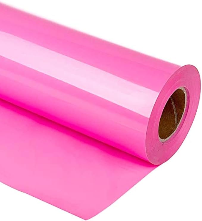 guangyintong Heat Transfer Vinyl Pink HTV Rolls, Matte Surface