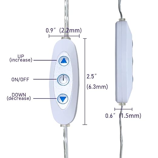 jXIN 12V DC Sensitive Dimmer Switch for Neon Sign, Low Voltage Unique Female Male Connector with 2 Female Power Jack Adapter Suitable for LED Strip Light